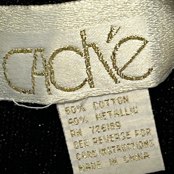 Cache Vintage Black Sleeveless Tank with Silver Accents - Picture 3 of 5